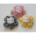 Hair Clips, Butterfly with Dot Bow, Made of Fabric and Metal, Customized Specifications are Accepted